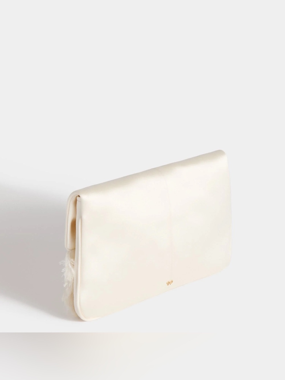 Anya Hindmarch Bow Clutch in Ivory Satin - Picture 6 of 8